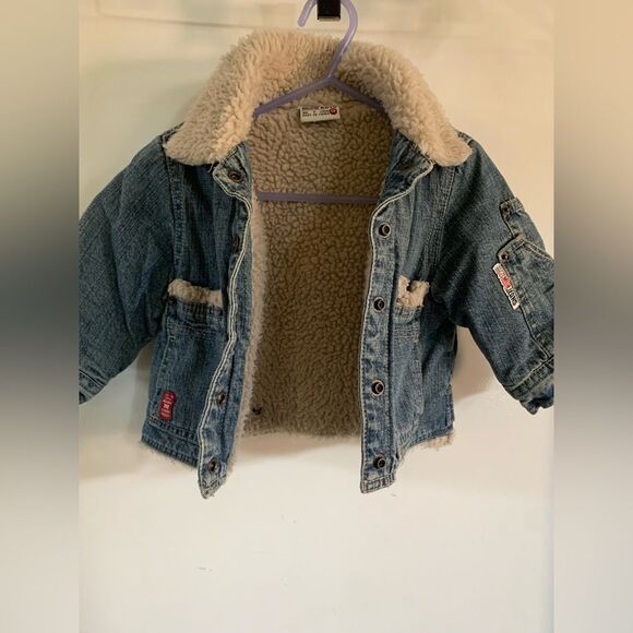 Mish Jeans Mish Boys Faux Fur Lined Denim Jacket Size 12MOS - Picture 7 of 9